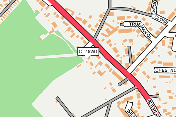 CT2 9WD map - OS OpenMap – Local (Ordnance Survey)