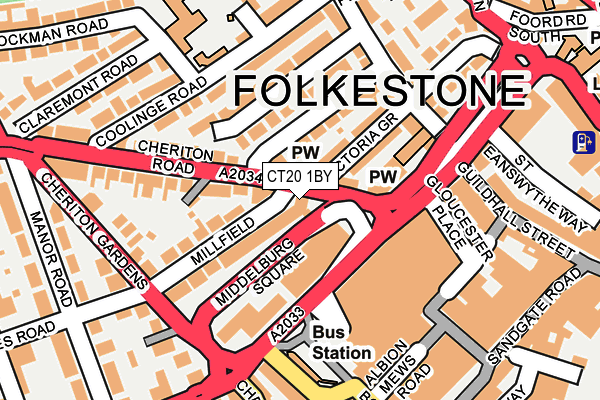 CT20 1BY map - OS OpenMap – Local (Ordnance Survey)