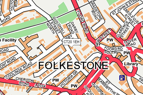 CT20 1EH map - OS OpenMap – Local (Ordnance Survey)