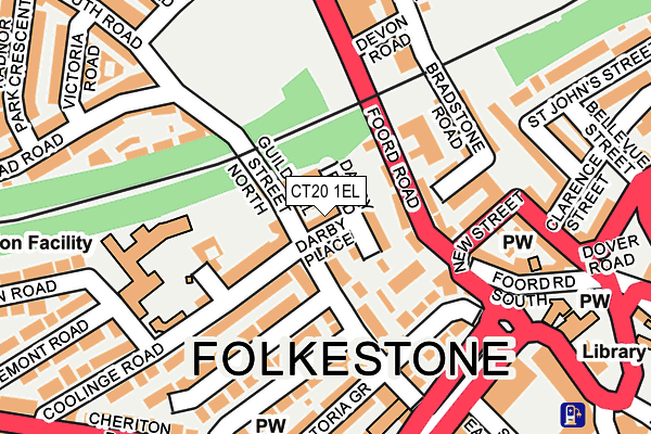 CT20 1EL map - OS OpenMap – Local (Ordnance Survey)