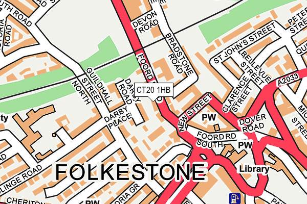 CT20 1HB map - OS OpenMap – Local (Ordnance Survey)