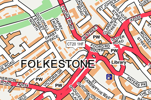 CT20 1HF map - OS OpenMap – Local (Ordnance Survey)