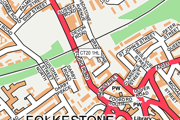 CT20 1HL map - OS OpenMap – Local (Ordnance Survey)