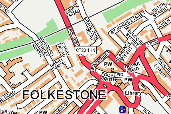 CT20 1HN map - OS OpenMap – Local (Ordnance Survey)