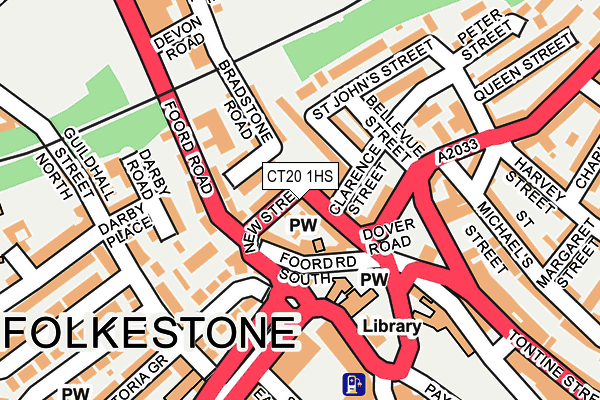 CT20 1HS map - OS OpenMap – Local (Ordnance Survey)