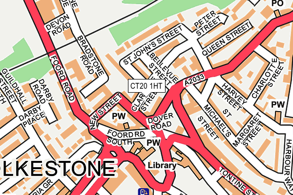 CT20 1HT map - OS OpenMap – Local (Ordnance Survey)