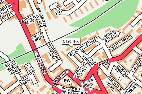 CT20 1HX map - OS OpenMap – Local (Ordnance Survey)