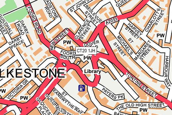 CT20 1JH map - OS OpenMap – Local (Ordnance Survey)