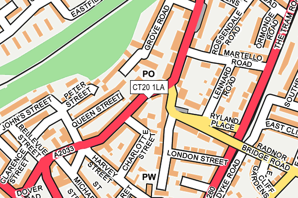 CT20 1LA map - OS OpenMap – Local (Ordnance Survey)