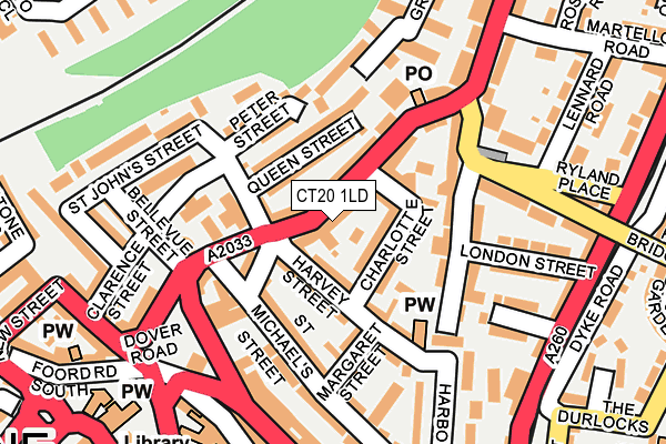 CT20 1LD map - OS OpenMap – Local (Ordnance Survey)