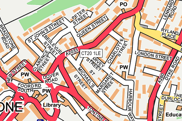 CT20 1LE map - OS OpenMap – Local (Ordnance Survey)