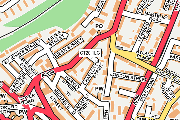 CT20 1LG map - OS OpenMap – Local (Ordnance Survey)