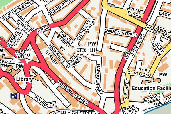 CT20 1LH map - OS OpenMap – Local (Ordnance Survey)