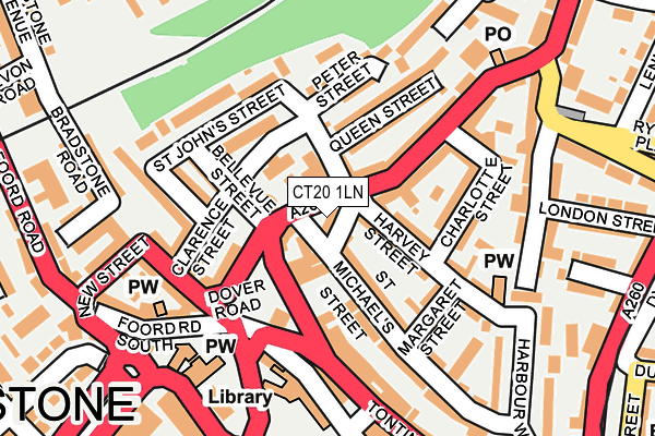 CT20 1LN map - OS OpenMap – Local (Ordnance Survey)