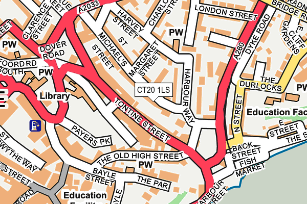 CT20 1LS map - OS OpenMap – Local (Ordnance Survey)