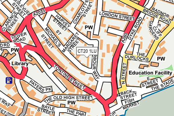 CT20 1LU map - OS OpenMap – Local (Ordnance Survey)