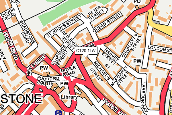 CT20 1LW map - OS OpenMap – Local (Ordnance Survey)