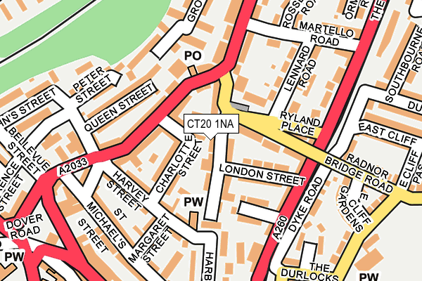 CT20 1NA map - OS OpenMap – Local (Ordnance Survey)