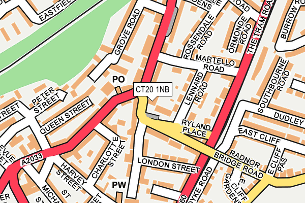 CT20 1NB map - OS OpenMap – Local (Ordnance Survey)