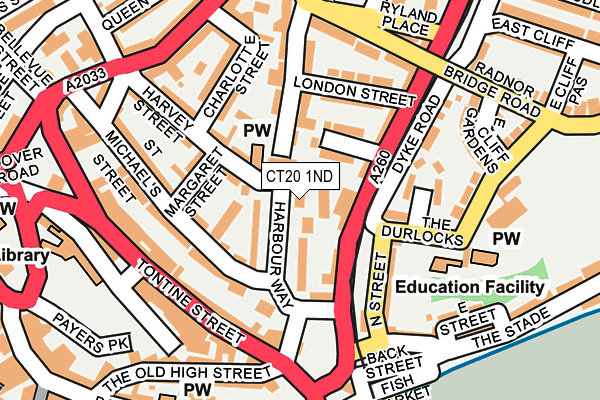 CT20 1ND map - OS OpenMap – Local (Ordnance Survey)