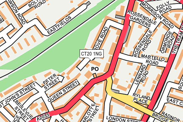 CT20 1NG map - OS OpenMap – Local (Ordnance Survey)