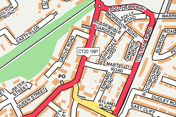 CT20 1NP map - OS OpenMap – Local (Ordnance Survey)