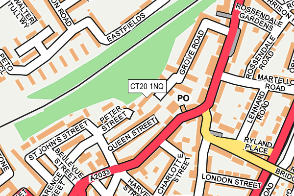 CT20 1NQ map - OS OpenMap – Local (Ordnance Survey)