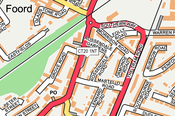 CT20 1NT map - OS OpenMap – Local (Ordnance Survey)