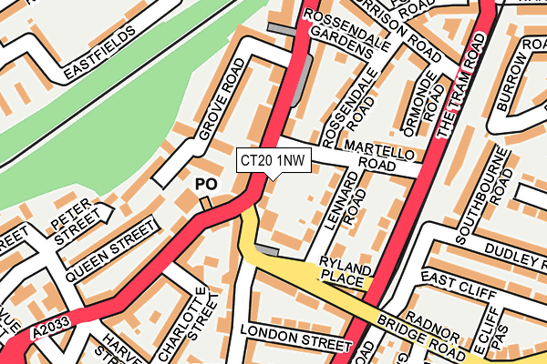 CT20 1NW map - OS OpenMap – Local (Ordnance Survey)