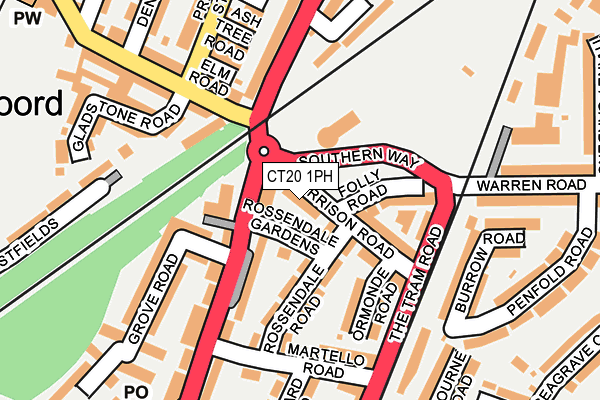 CT20 1PH map - OS OpenMap – Local (Ordnance Survey)