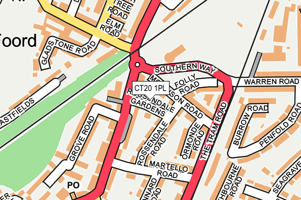 CT20 1PL map - OS OpenMap – Local (Ordnance Survey)