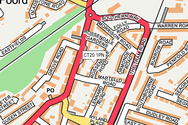 CT20 1PN map - OS OpenMap – Local (Ordnance Survey)