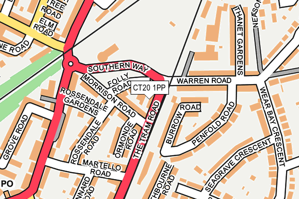 CT20 1PP map - OS OpenMap – Local (Ordnance Survey)