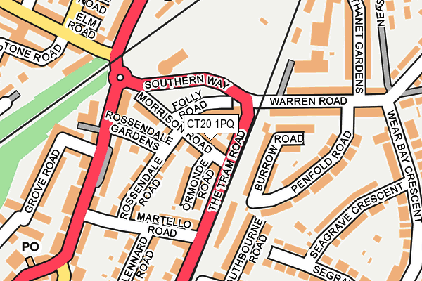 CT20 1PQ map - OS OpenMap – Local (Ordnance Survey)