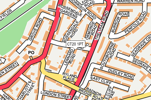 CT20 1PT map - OS OpenMap – Local (Ordnance Survey)