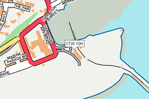 CT20 1QH map - OS OpenMap – Local (Ordnance Survey)