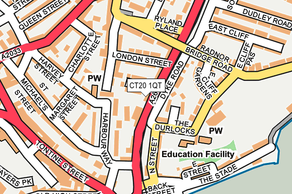 CT20 1QT map - OS OpenMap – Local (Ordnance Survey)