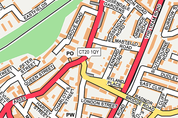 CT20 1QY map - OS OpenMap – Local (Ordnance Survey)