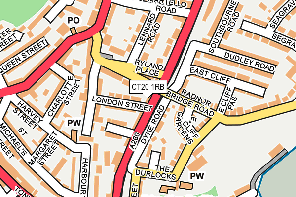 CT20 1RB map - OS OpenMap – Local (Ordnance Survey)