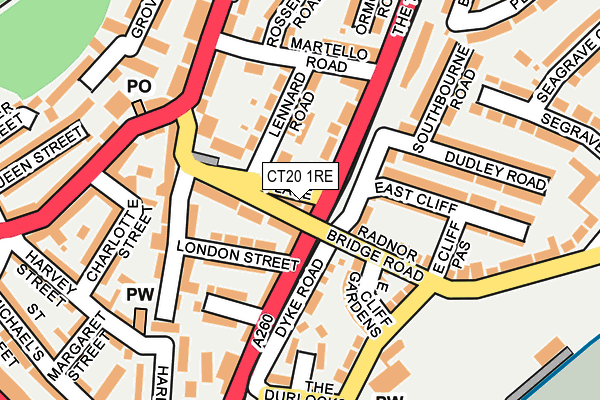 CT20 1RE map - OS OpenMap – Local (Ordnance Survey)