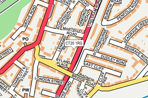 CT20 1RG map - OS OpenMap – Local (Ordnance Survey)