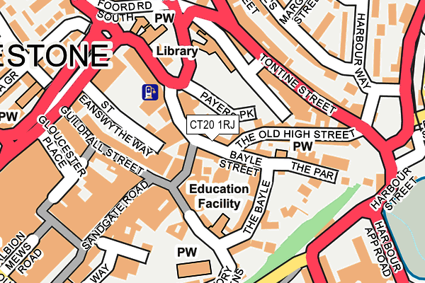 CT20 1RJ map - OS OpenMap – Local (Ordnance Survey)