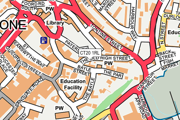 CT20 1RL map - OS OpenMap – Local (Ordnance Survey)