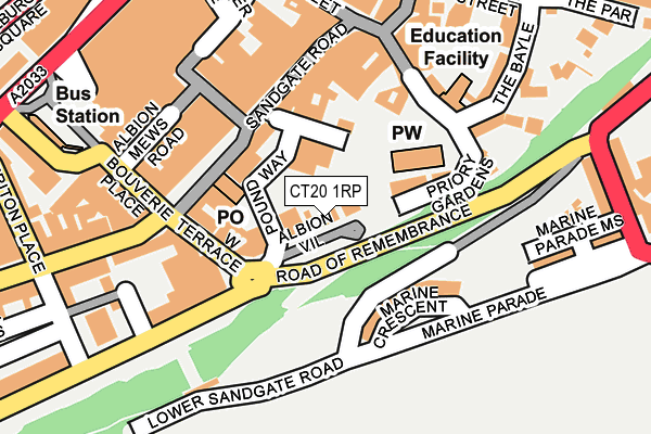 CT20 1RP map - OS OpenMap – Local (Ordnance Survey)