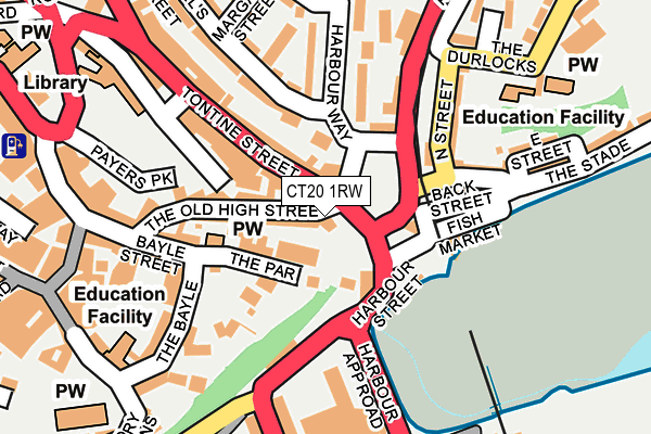 CT20 1RW map - OS OpenMap – Local (Ordnance Survey)