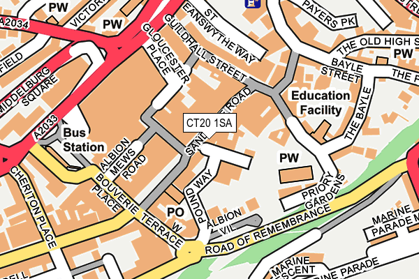 CT20 1SA map - OS OpenMap – Local (Ordnance Survey)