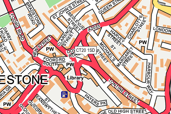 CT20 1SD map - OS OpenMap – Local (Ordnance Survey)