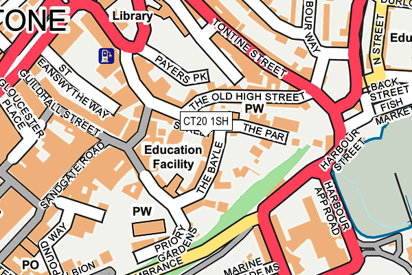 CT20 1SH map - OS OpenMap – Local (Ordnance Survey)