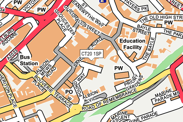 CT20 1SP map - OS OpenMap – Local (Ordnance Survey)