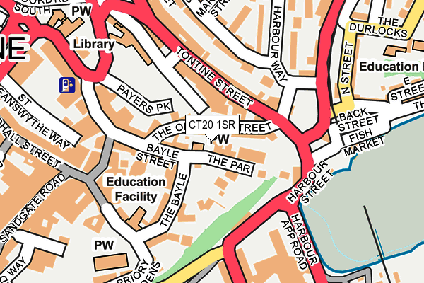 CT20 1SR map - OS OpenMap – Local (Ordnance Survey)